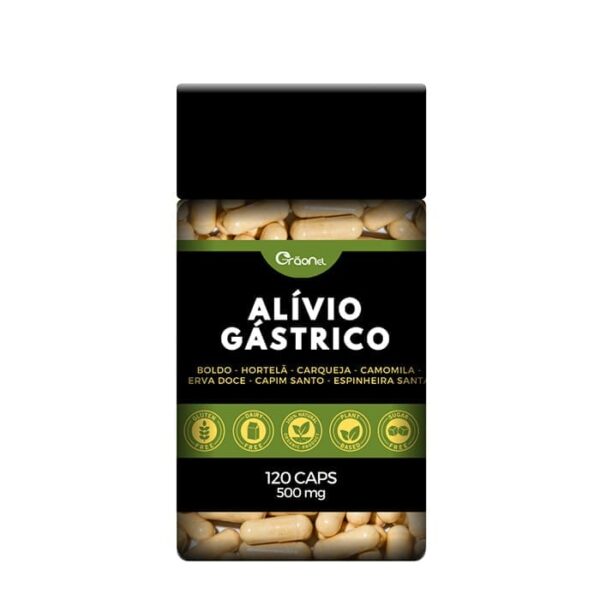 Alívio Gástrico – Tratamento natural de problemas gástricos – 500 mg – 120 cápsulas