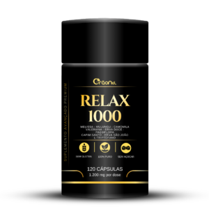 Relax 1000 – Calmante composto Natural – 550 mg – 120 cápsulas.